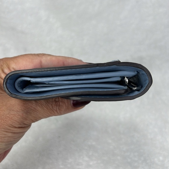 Coach blue ostrich, embossed, Leather Wallet - Picture 7 of 8